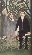 Henri Rousseau Portrait of Guillaume Apollinaire and Marie Laurencin with Poet's Narcissus Spain oil painting artist